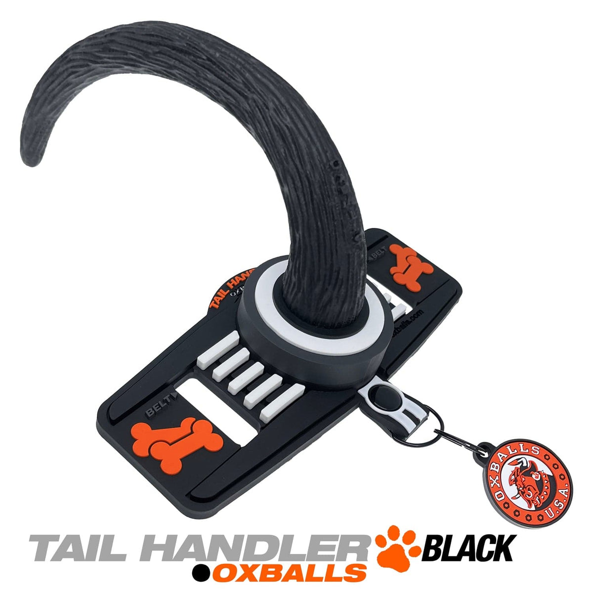 tail handler belt strap show tail black