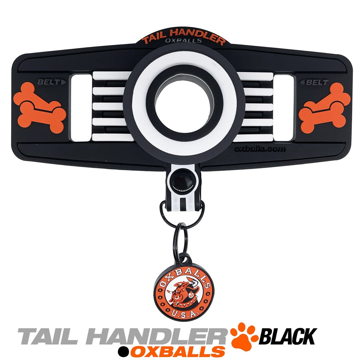 tail handler belt strap show tail black