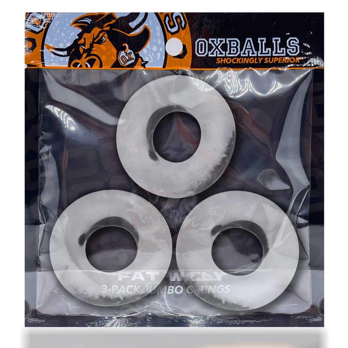 fat willy 3 pack jumbo c rings clear