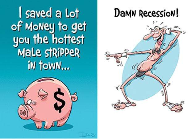 Greeting Cards 6 Pack - I Saved a Lot of Money to Get You the Hottest Male Stripper in Town Default Title