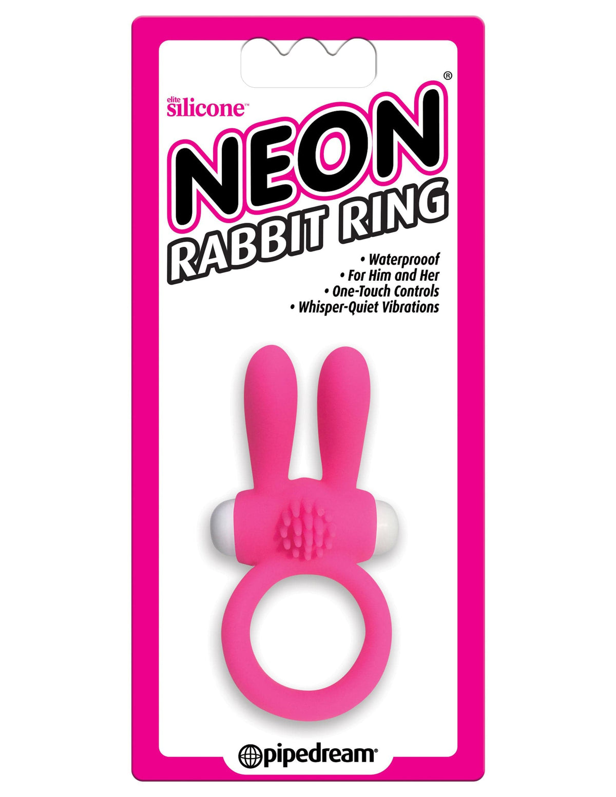 neon rabbit ring pink
