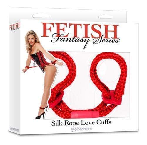 Fetish Fantasy Series Silk Rope Love Cuffs - Red Default Title