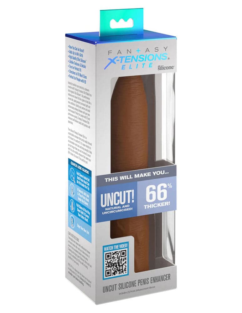 Fantasy X-Tensions Elite Uncut 7 Inch Extension Sleeve - Tan Default Title