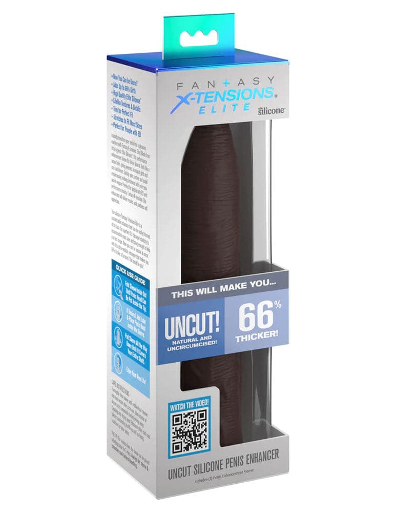 Fantasy X-Tensions Elite Uncut 7 Inch Extension Sleeve - Brown Default Title