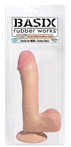 basix rubber works 7 5 inch dong with suction cup flesh