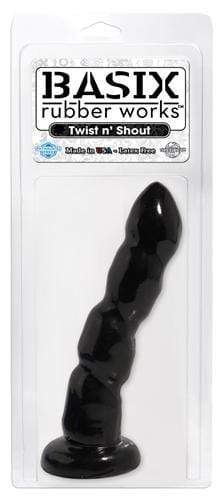 basix rubber works twist n shout with suction cup black