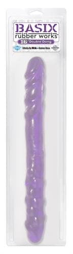 basix rubber works 16 inch double dong purple