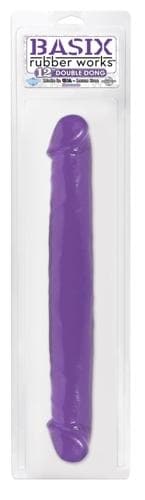 basix rubber works 12 inch double dong purple