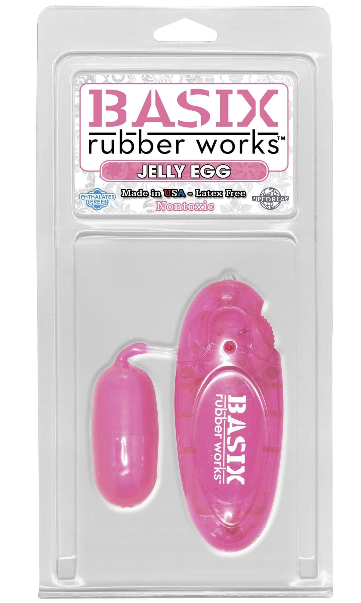 basix rubber works jelly egg pink