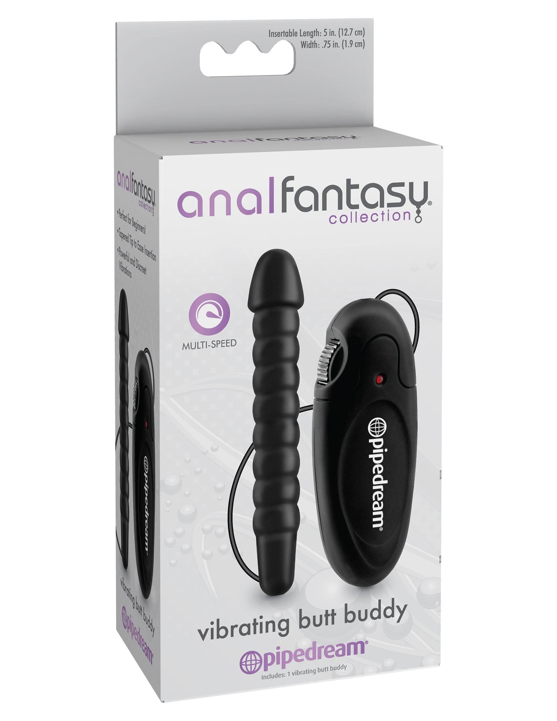 anal fantasy collection vibrating butt buddy black