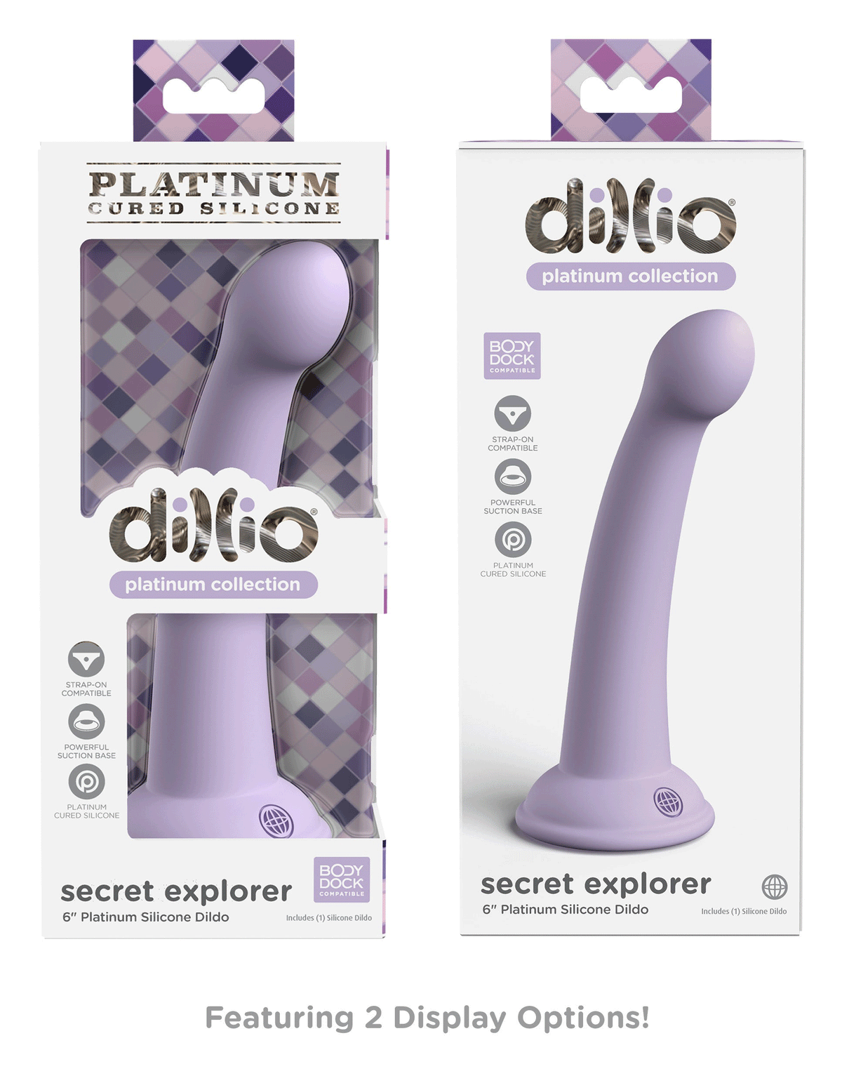 dillio platinum secret explorer 6 inch dildo purple