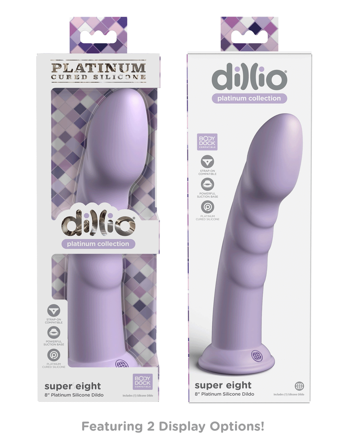 dillio platinum super eight 8 inch dildo purple