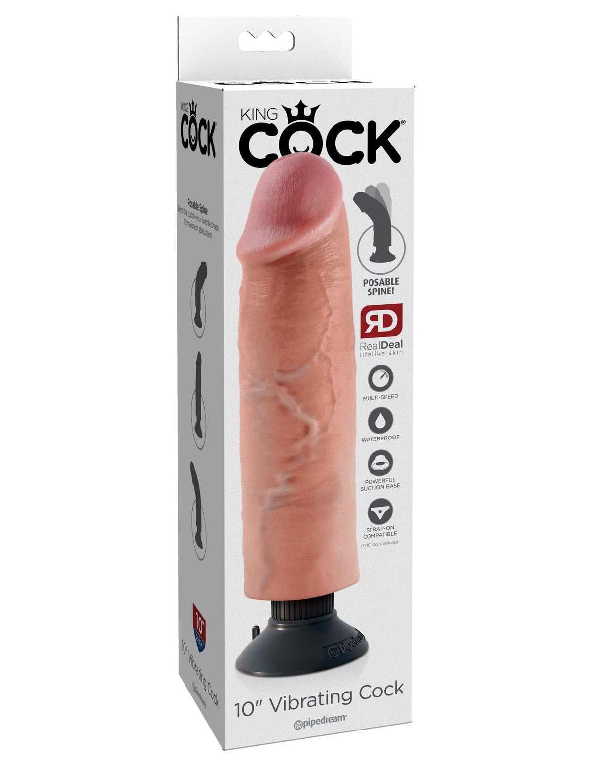 king cock 10 vibrating cock flesh