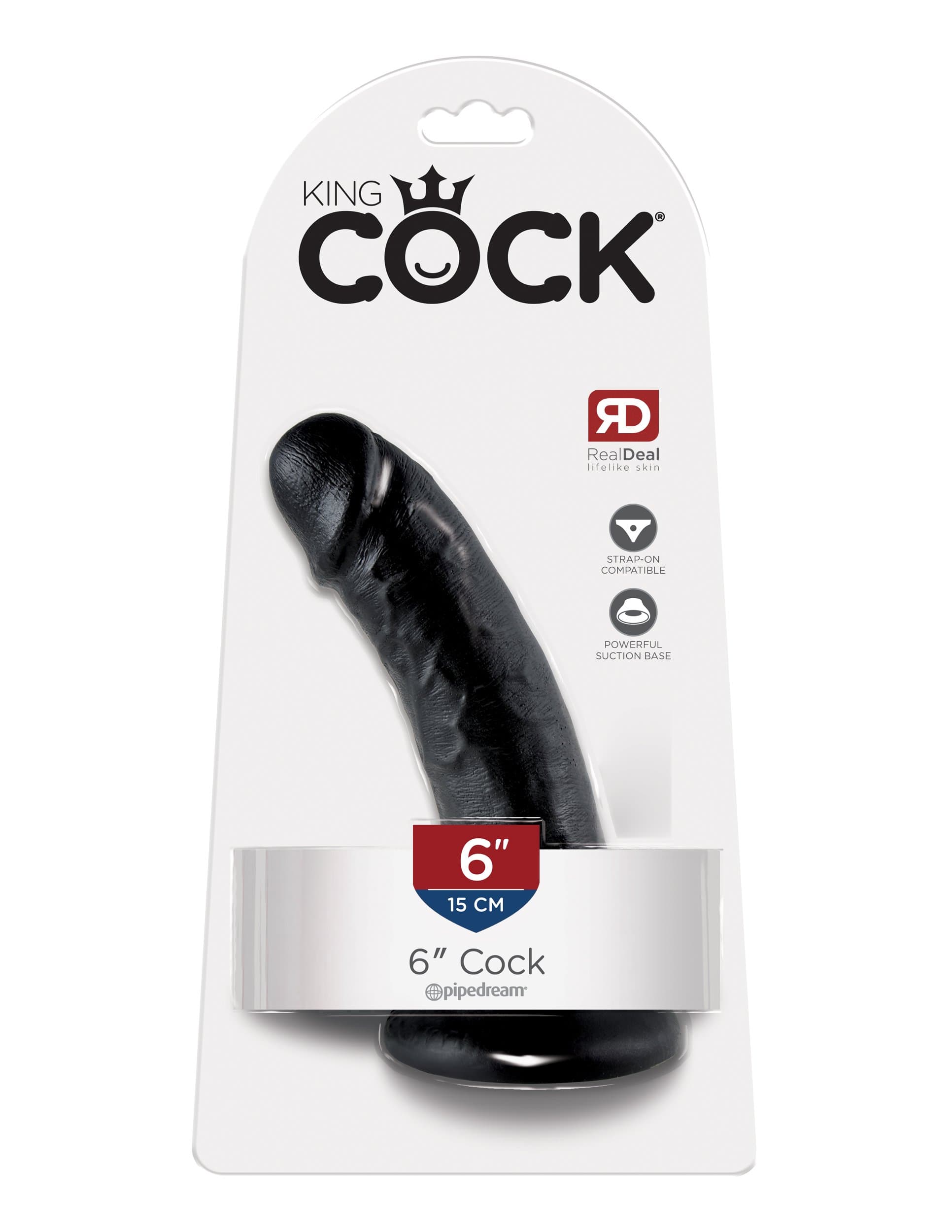 king cock 6 ich cock black