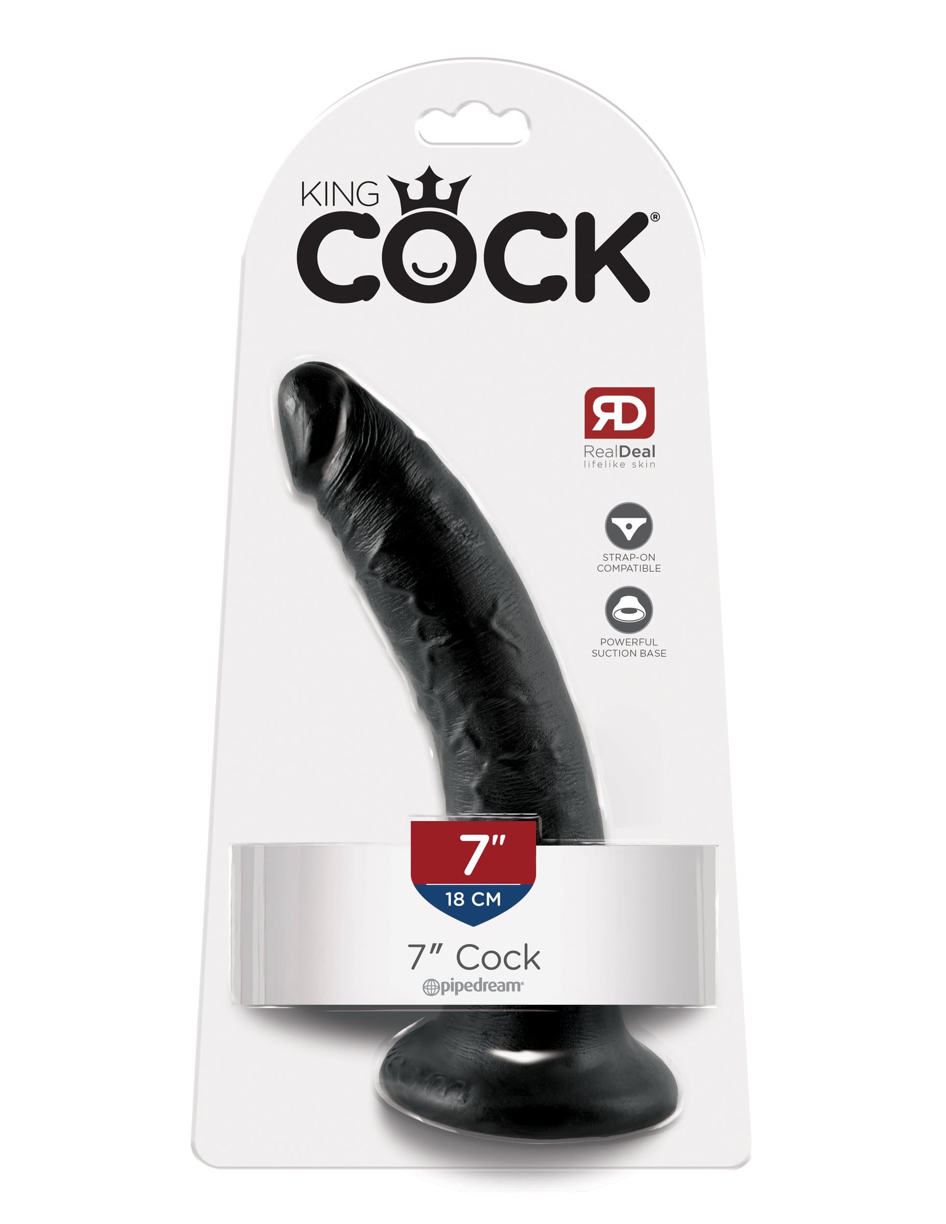 king cock 7 inch cock black