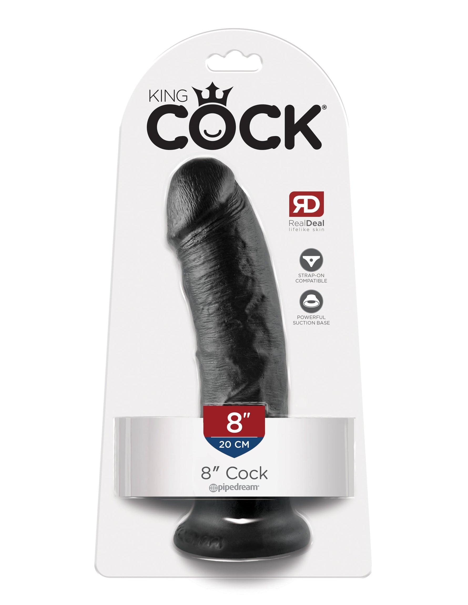King Cock 8-Inch Cock - Black Default Title