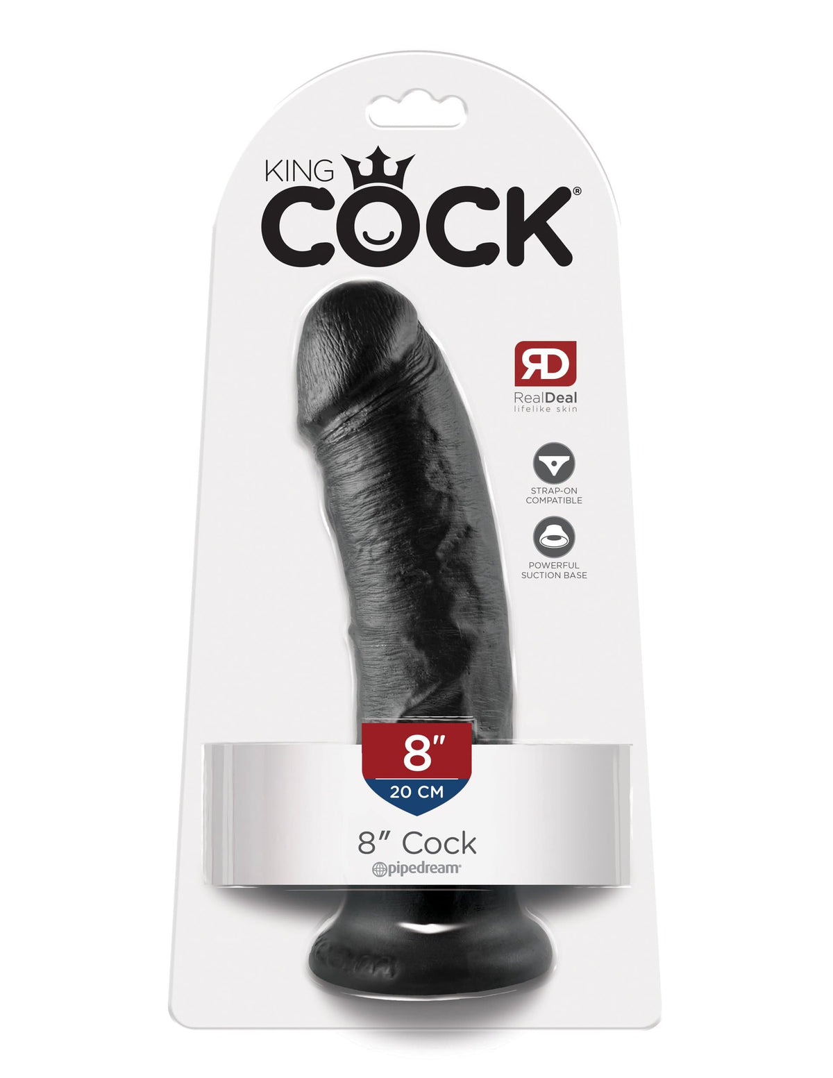 king cock 8 inch cock black