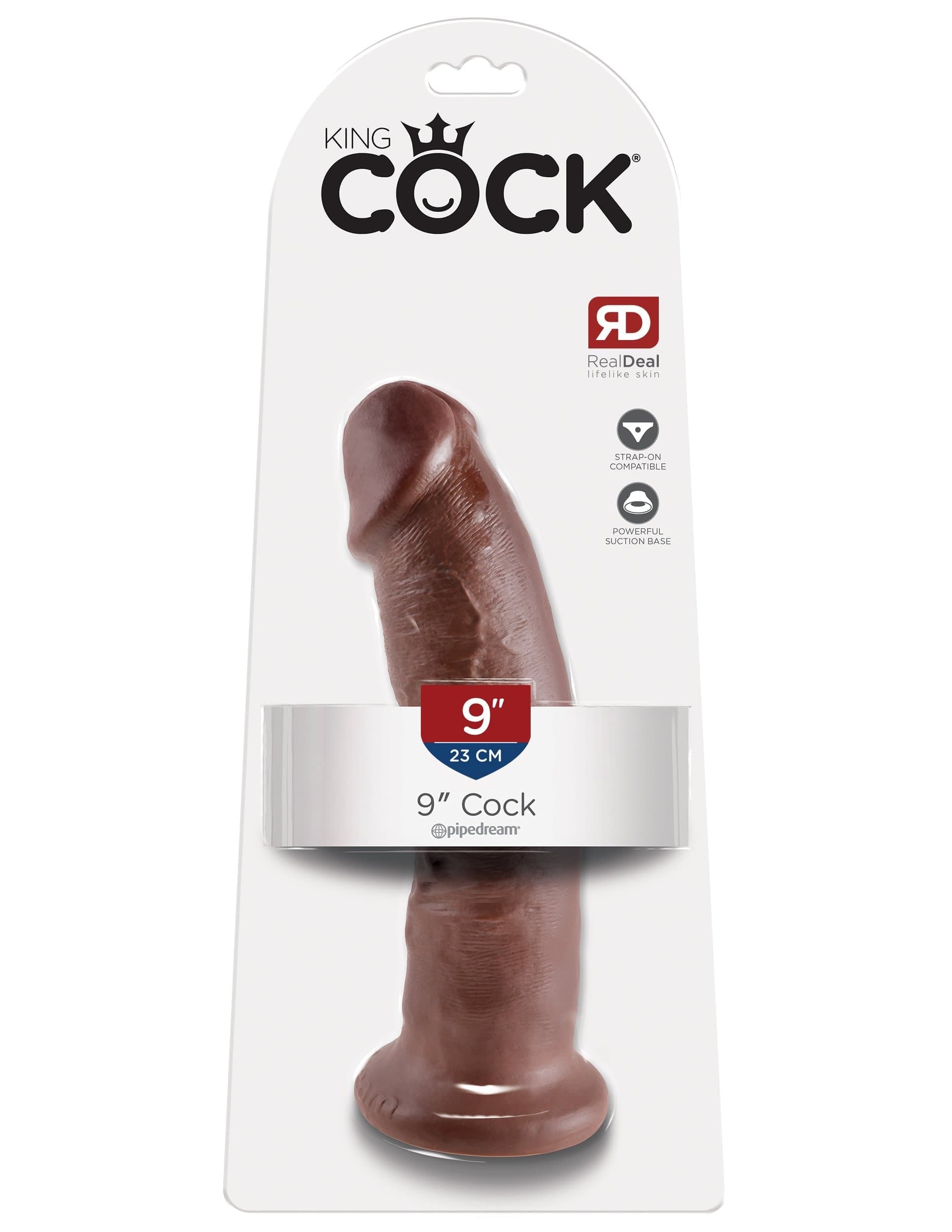 king cock 9 inch cock brown