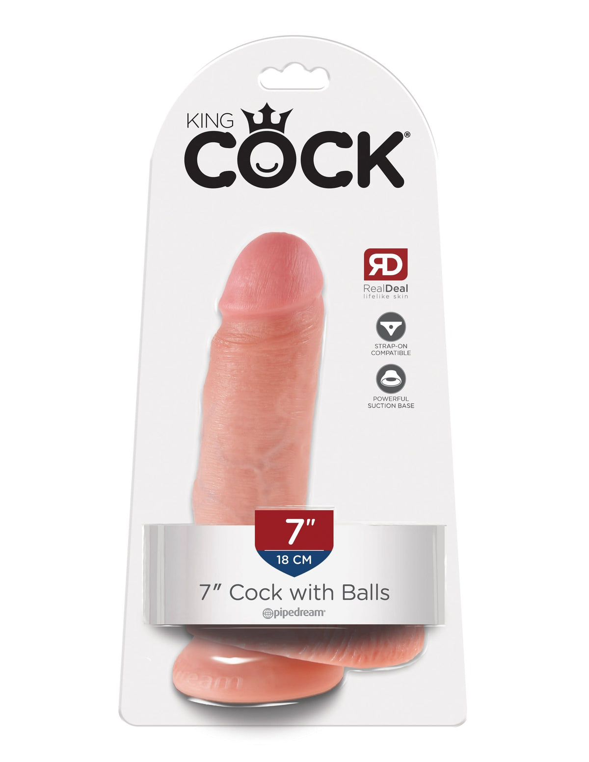 king cock 7 inch cock with balls flesh
