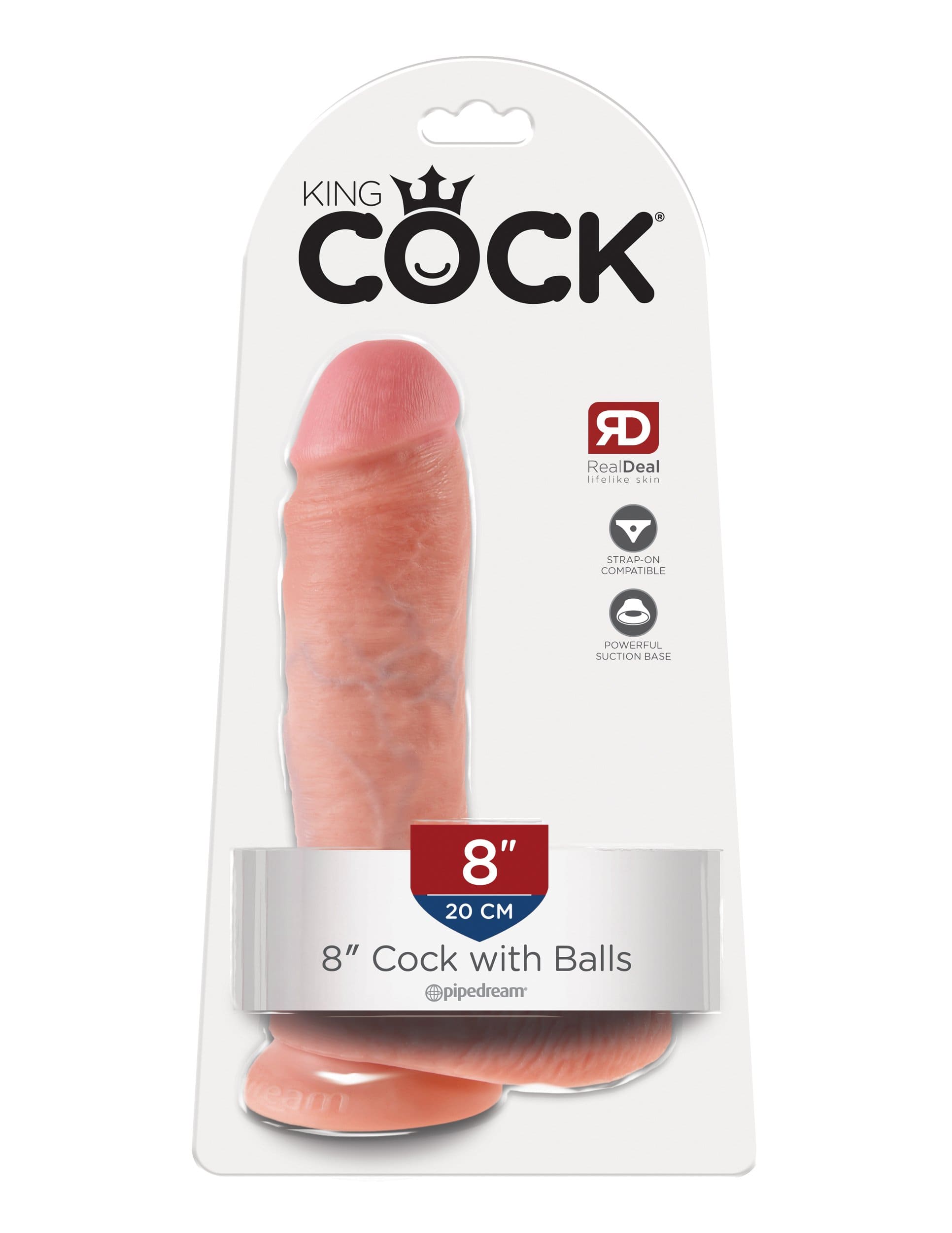 king cock 8 inch cock with balls flesh