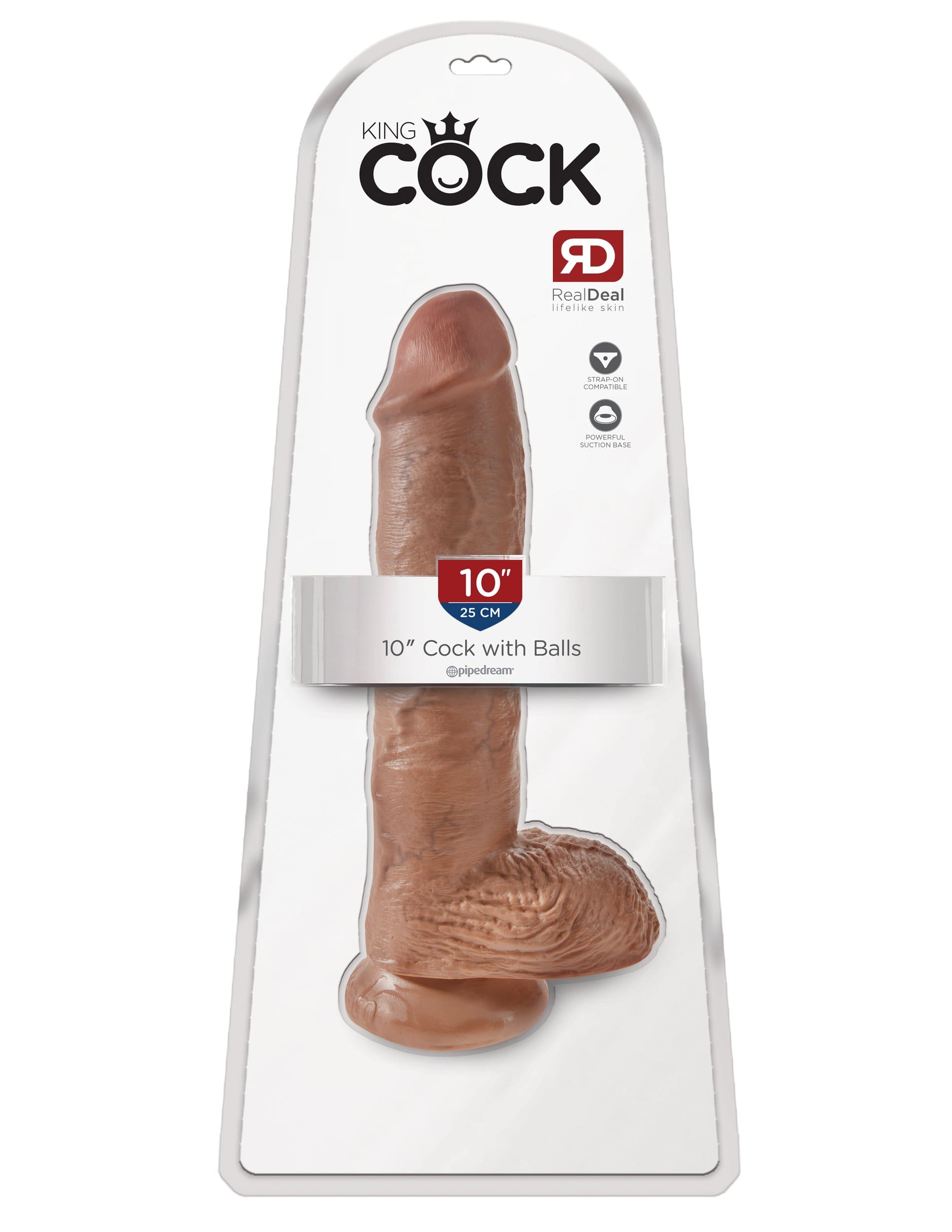 king cock 10 cock with balls tan