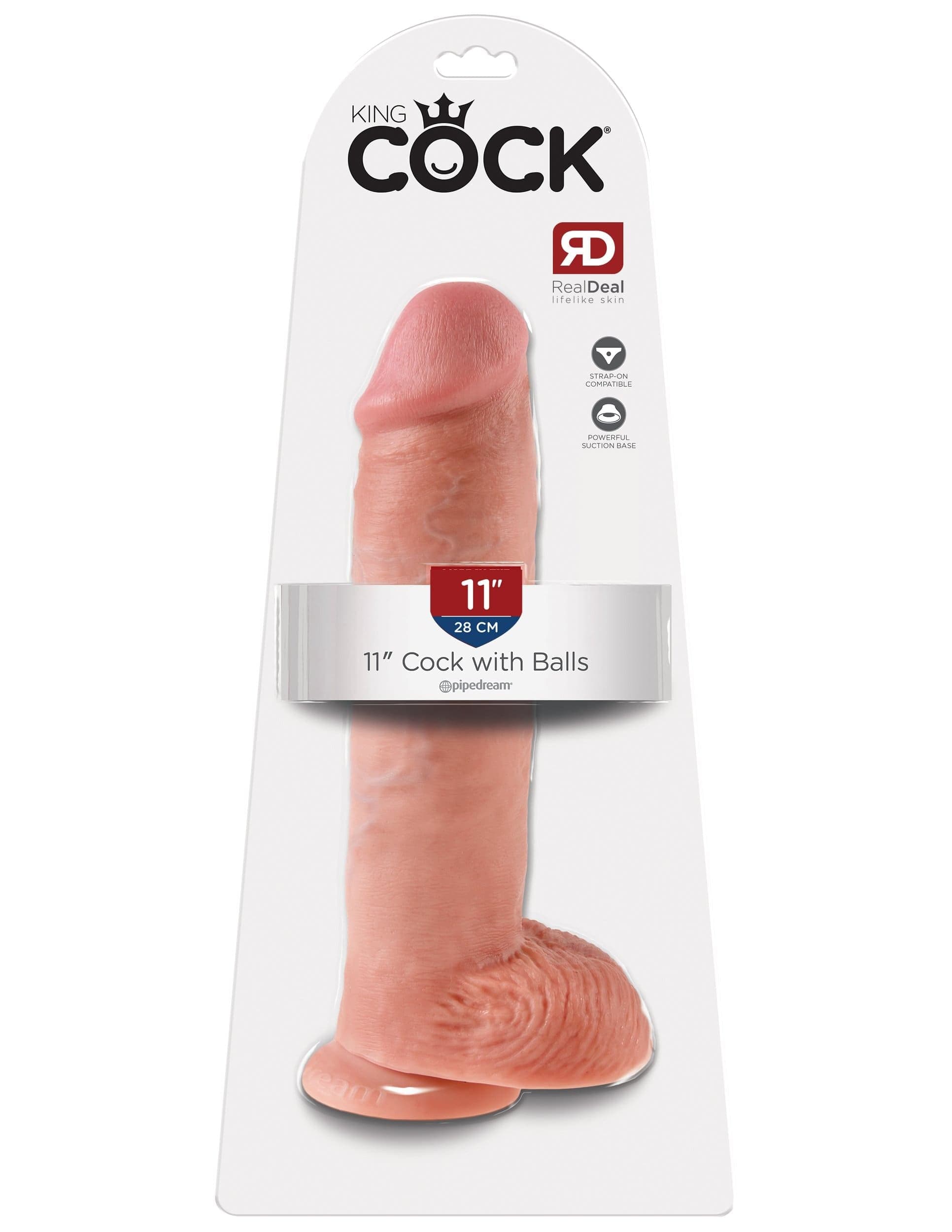 king cock 11 inch cock with balls flesh