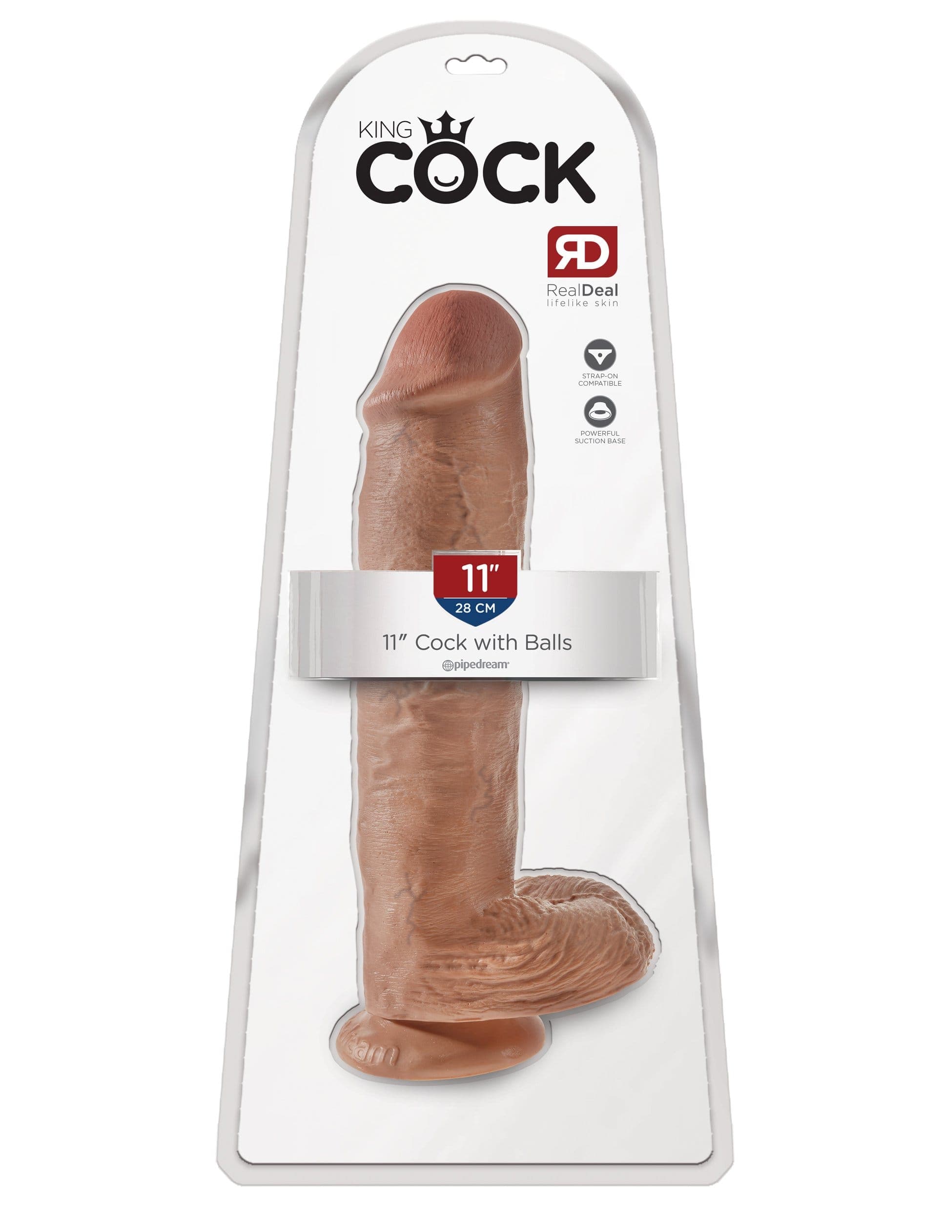 king cock 11 cock with balls tan
