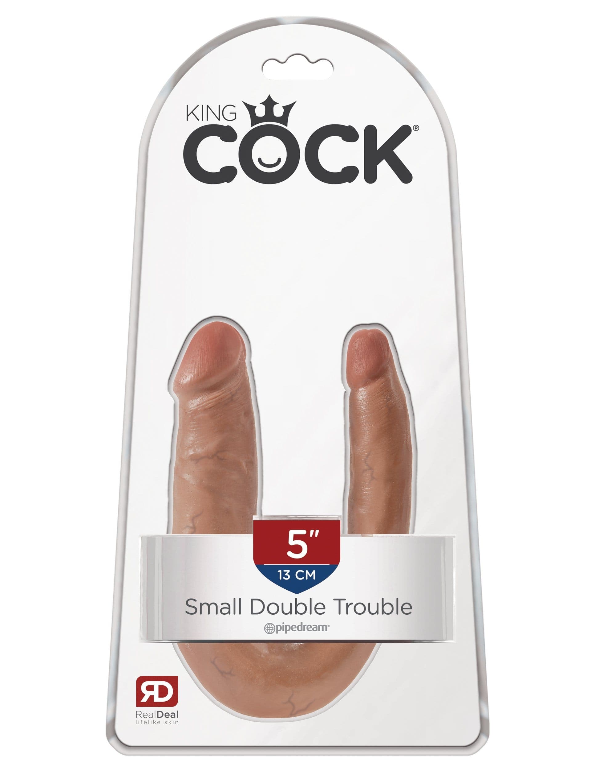king cock u shaped small double trouble tan