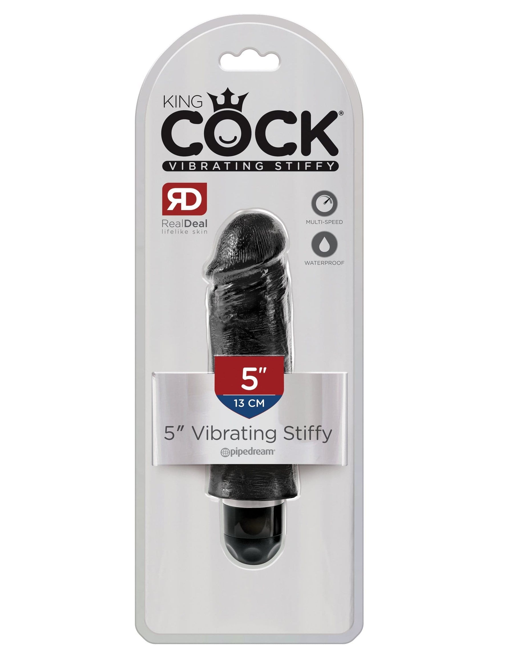 King Cock 5" Vibrating Stiffy Black Default Title