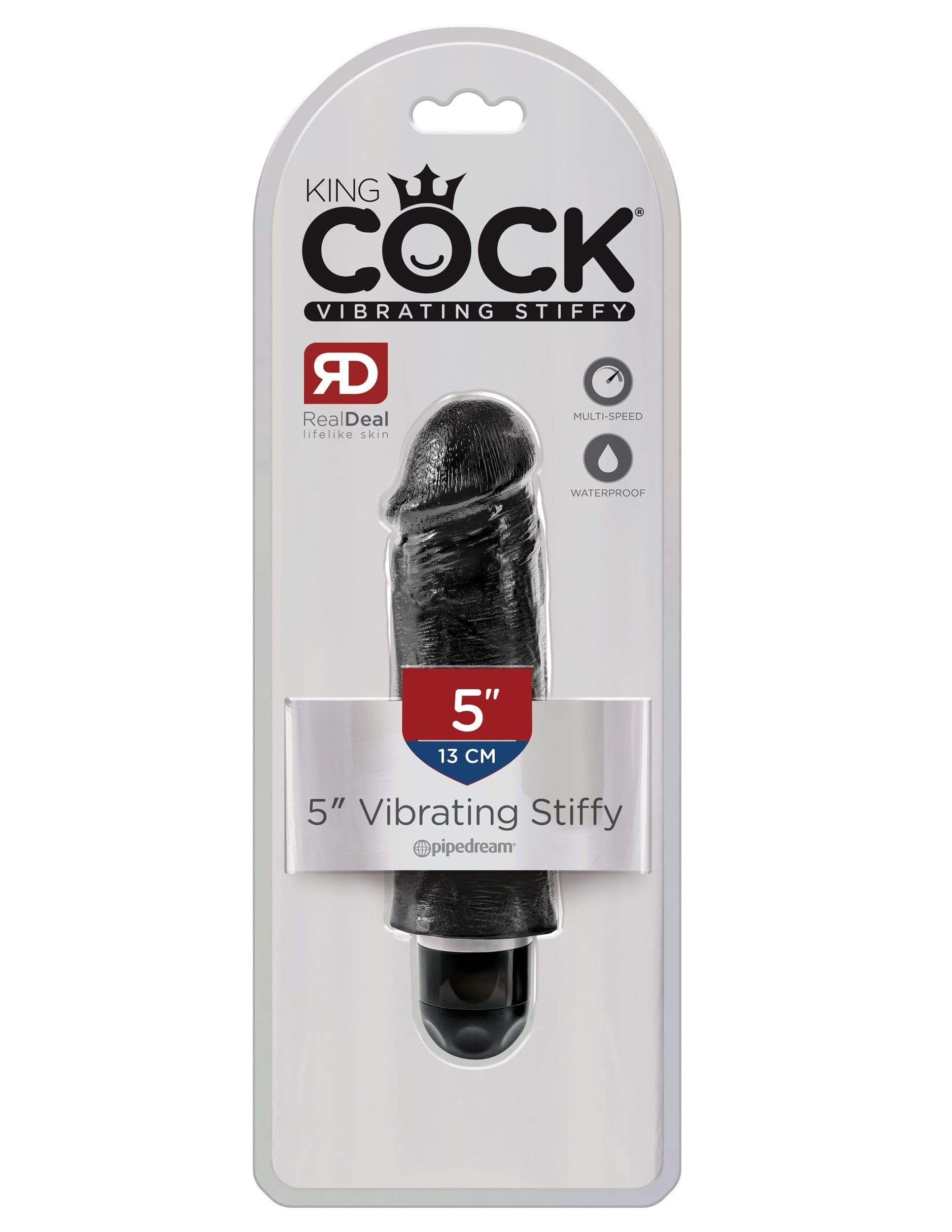 king cock 5 vibrating stiffy black
