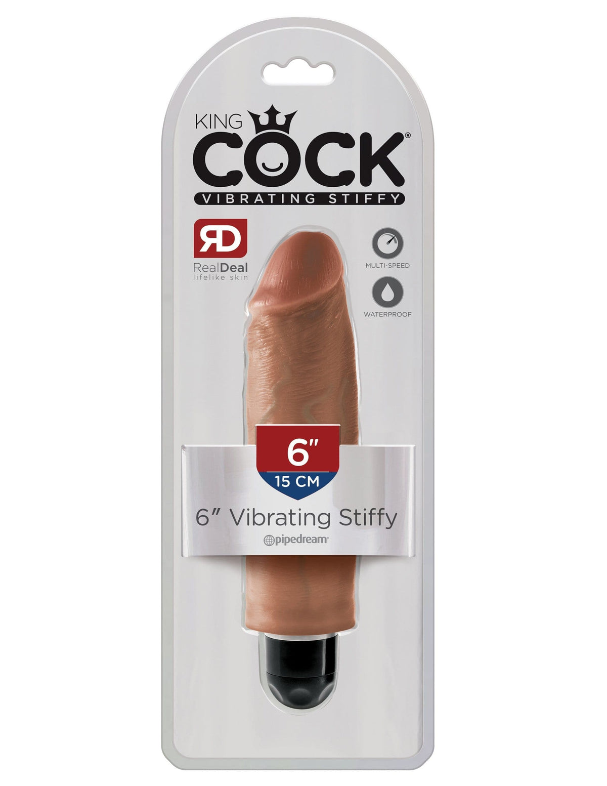 king cock 6 vibrating stiffy tan