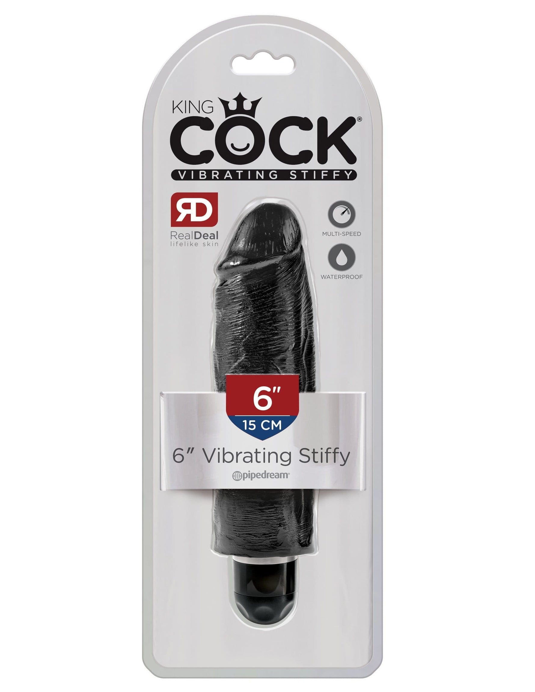 King Cock 6" Vibrating Stiffy - Black Default Title