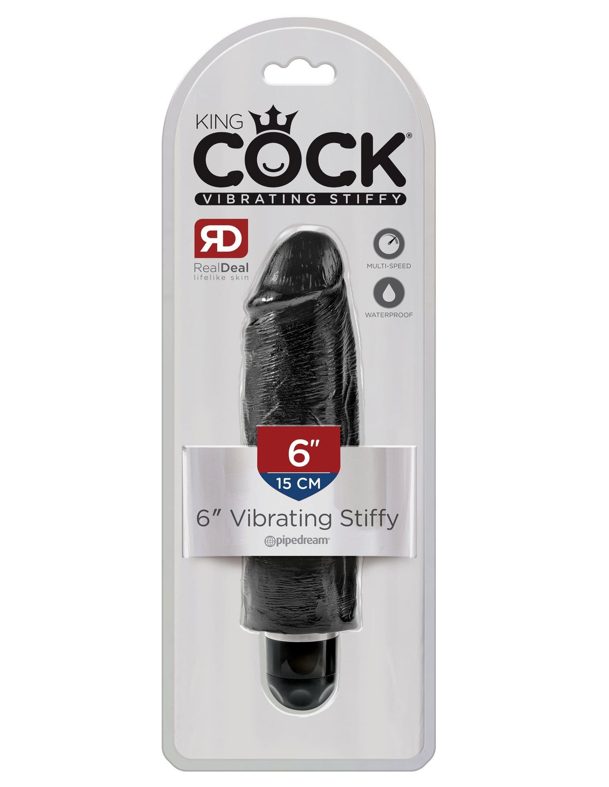 king cock 6 vibrating stiffy black