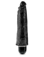 King Cock 8" Vibrating Stiffy Black