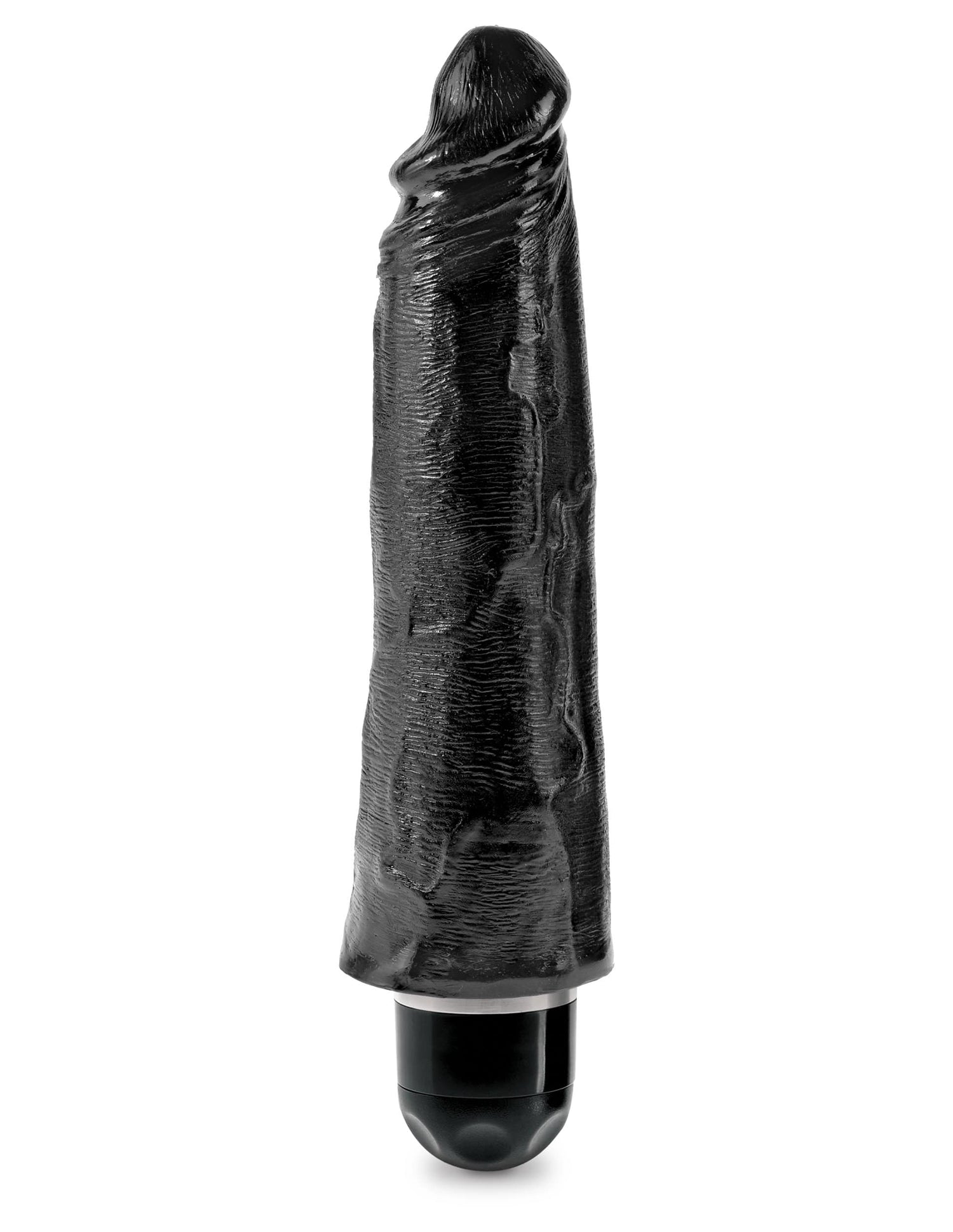 King Cock 8" Vibrating Stiffy Black