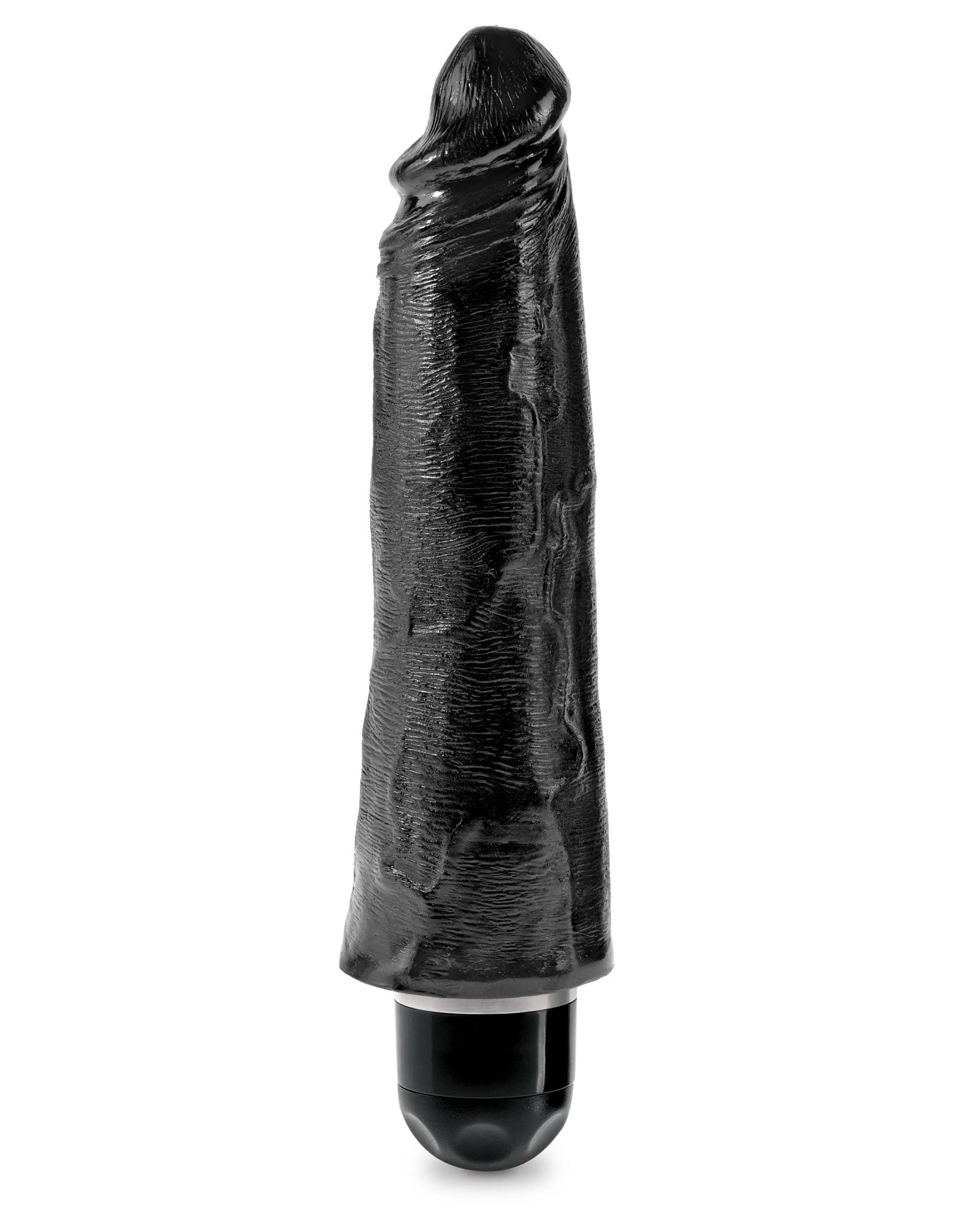 King Cock 8" Vibrating Stiffy Black