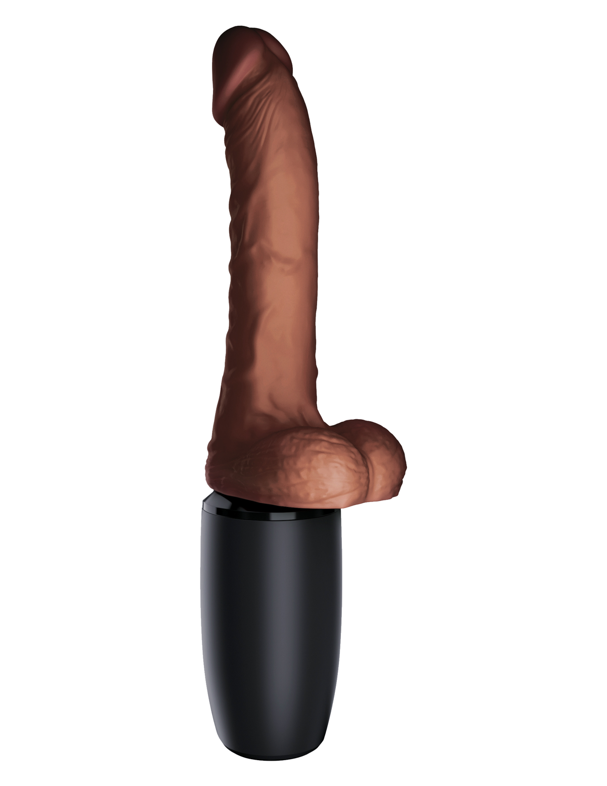 7 5 inch thrusting cock with balls brown