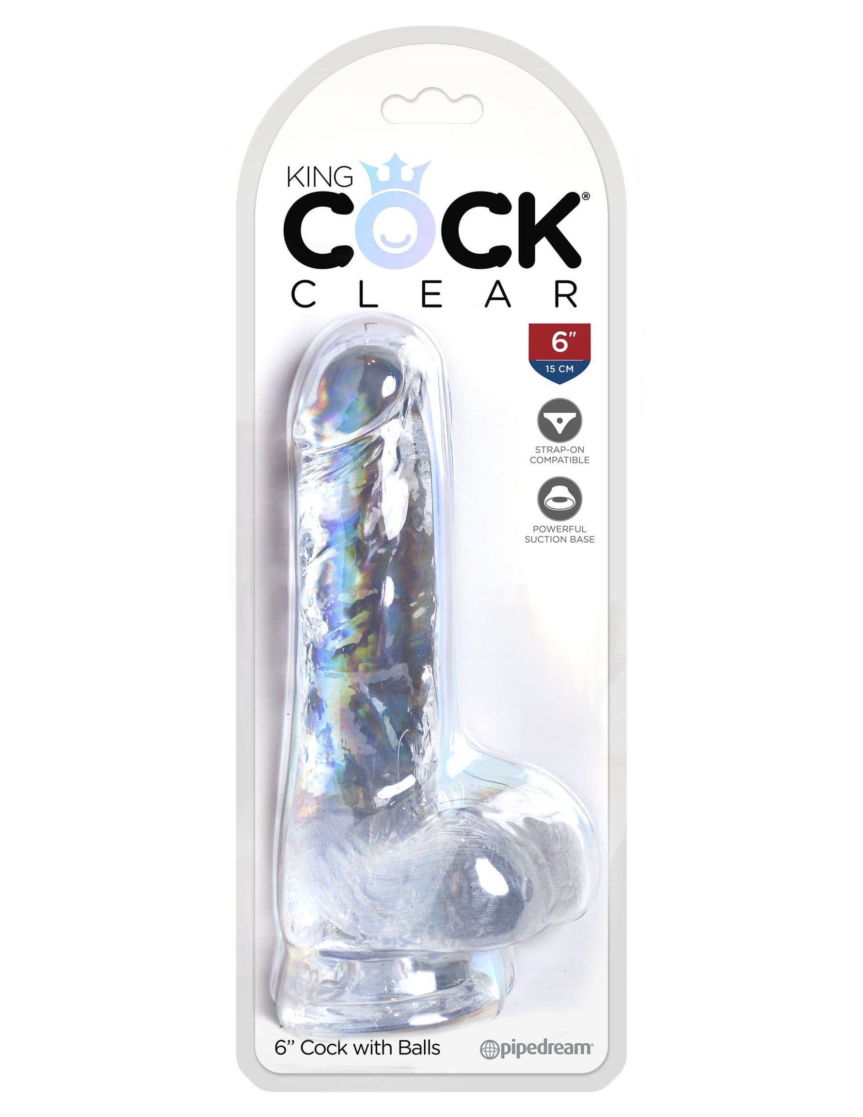 King Cock Clear 6" Cock With Balls Default Title