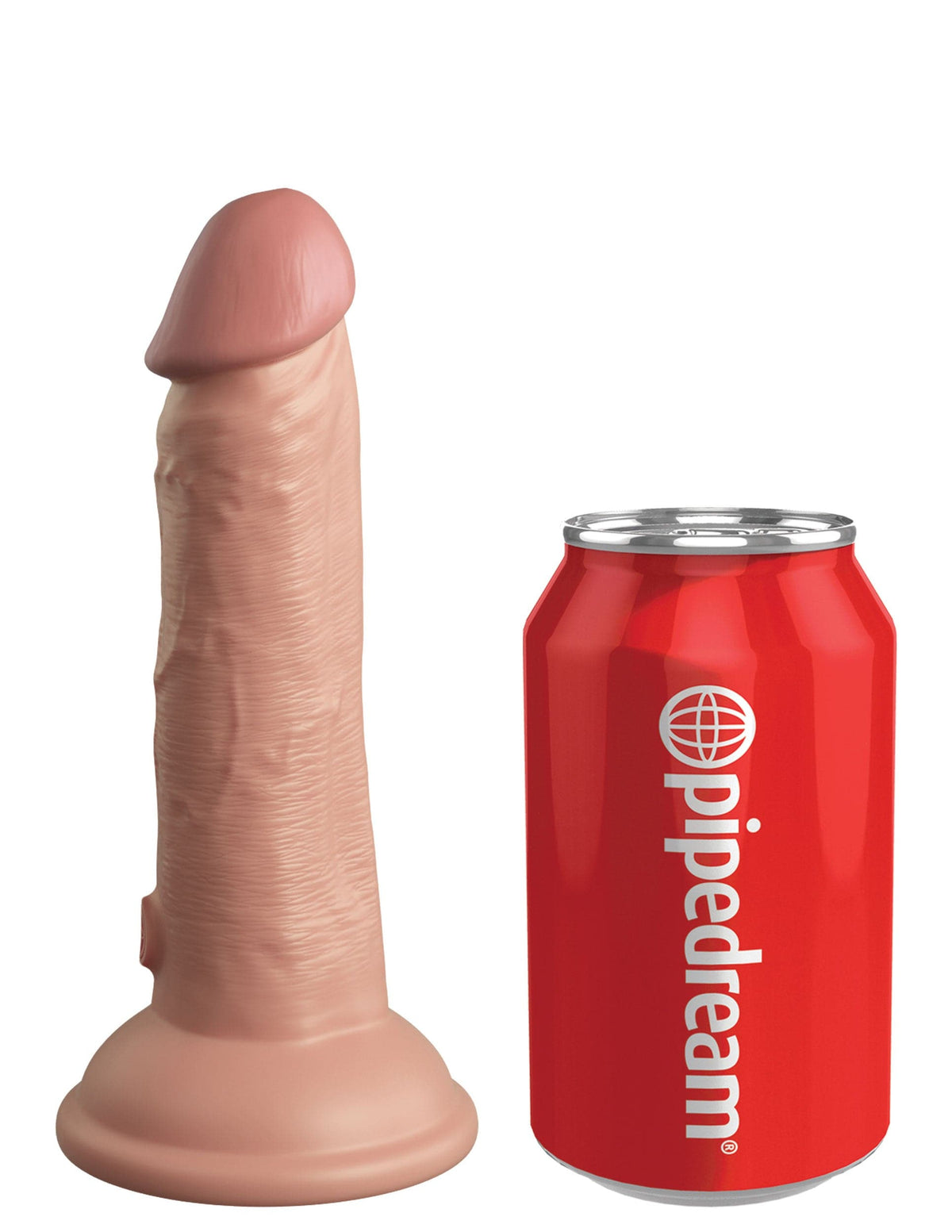 king cock elite 6 inch silicone dual density cock light