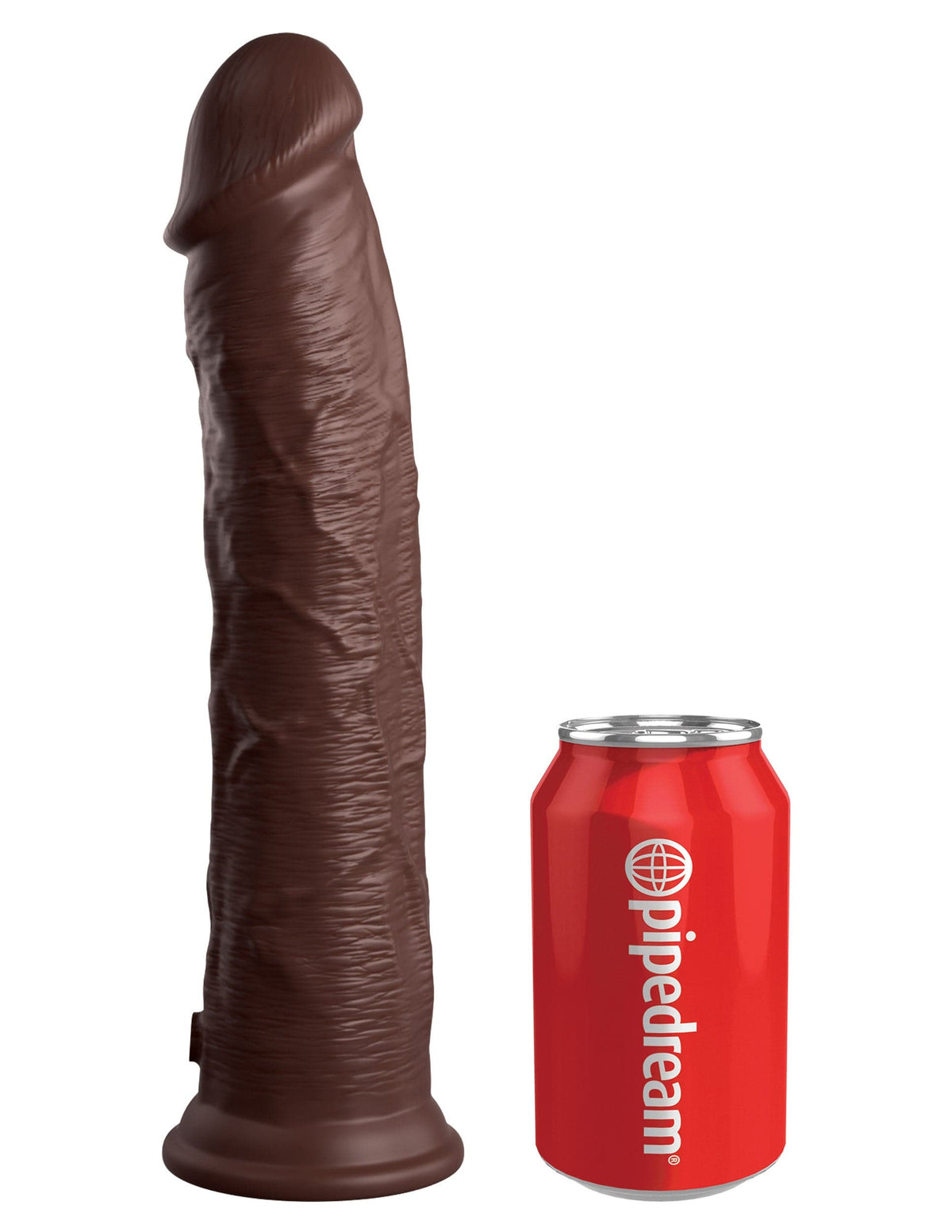 king cock elite 11 inch silicone dual density cock brown