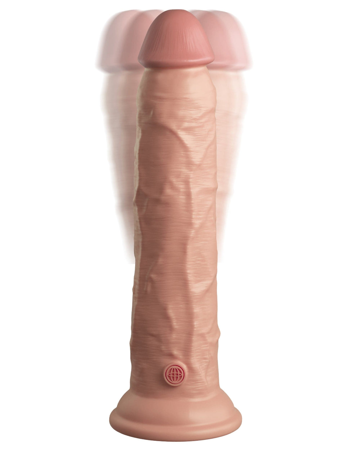 king cock elite 9 inch vibrating silicone dual density cock with remote light