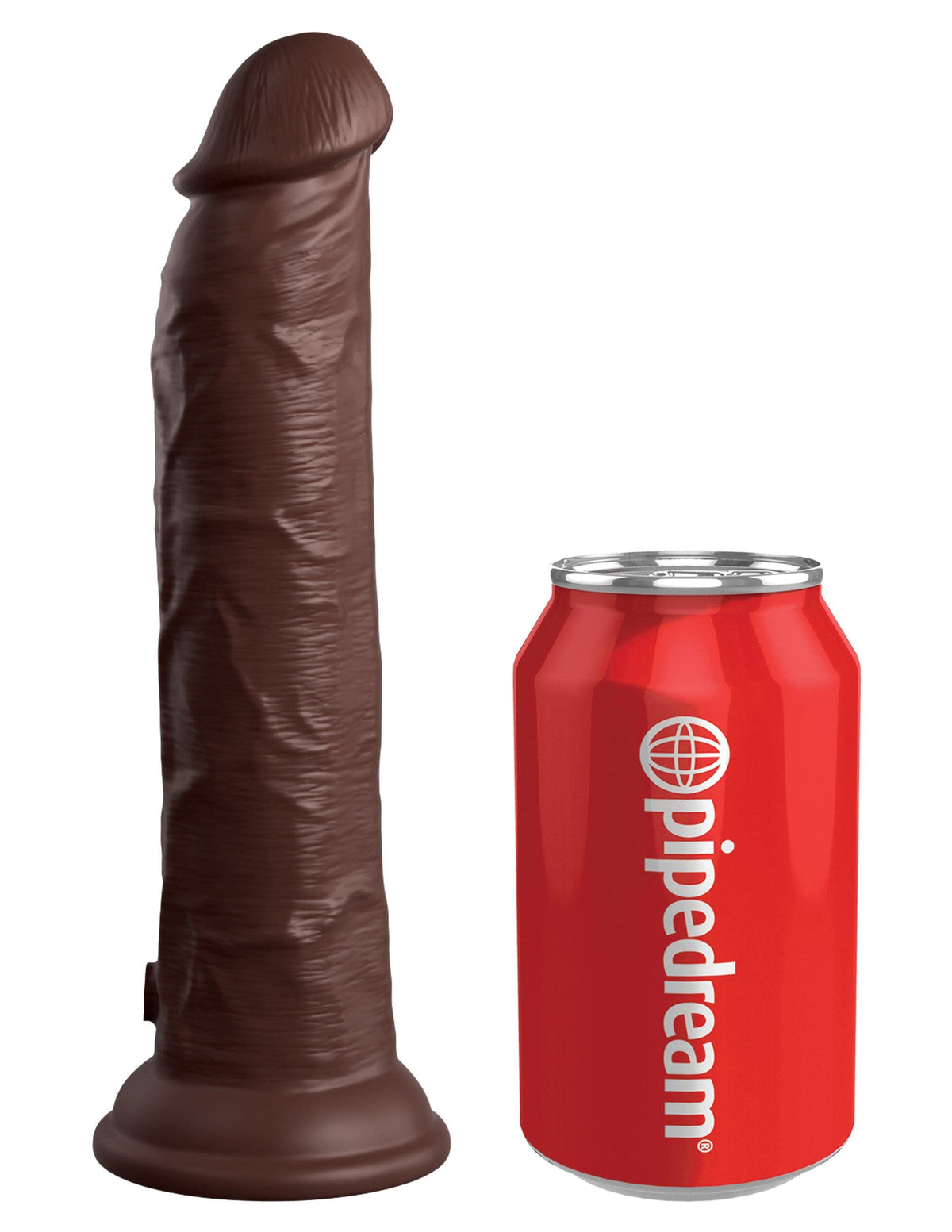 king cock elite 9 inch vibrating silicone dual density cock with remote brown