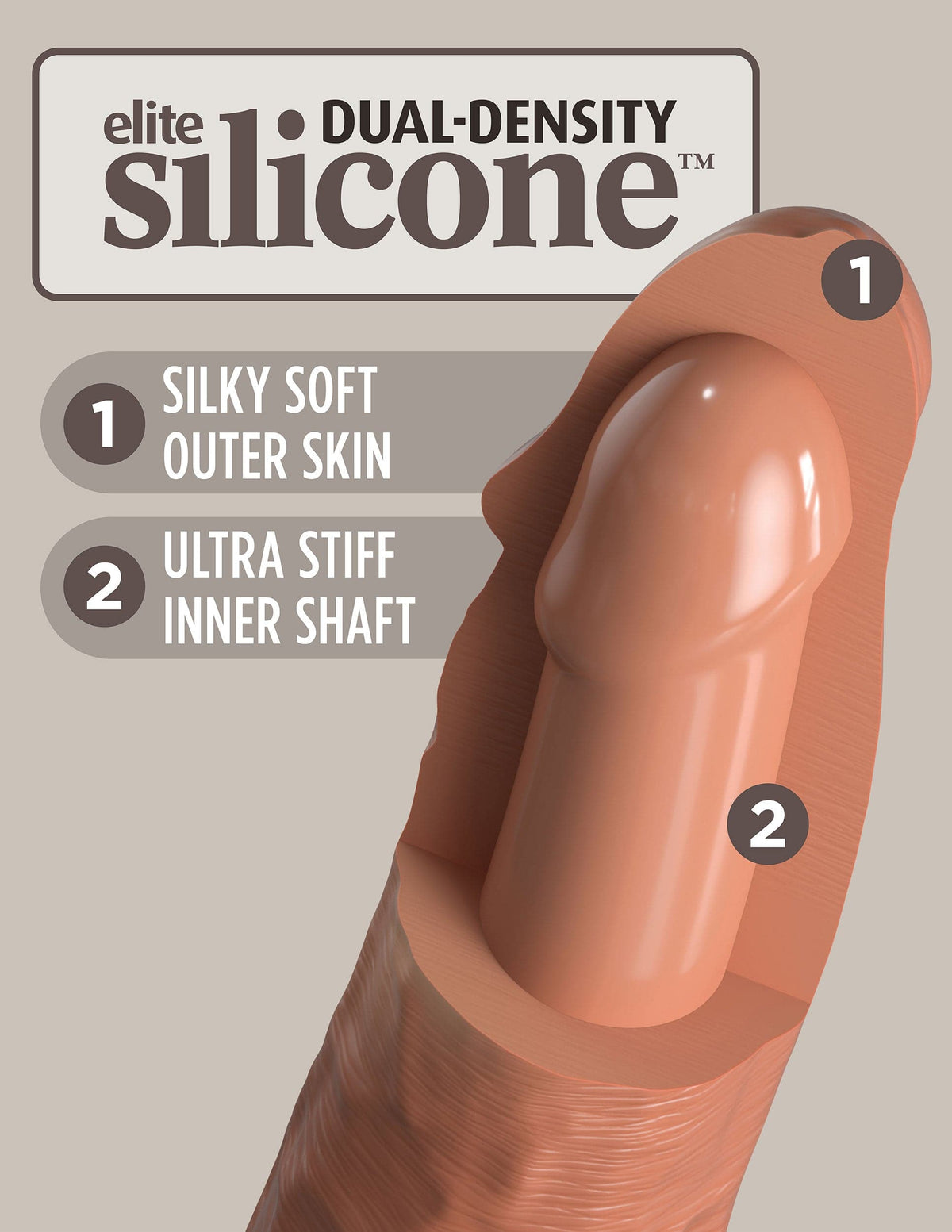 king cock elite comfy silicone body dock kit harness and 7 inch dildo tan