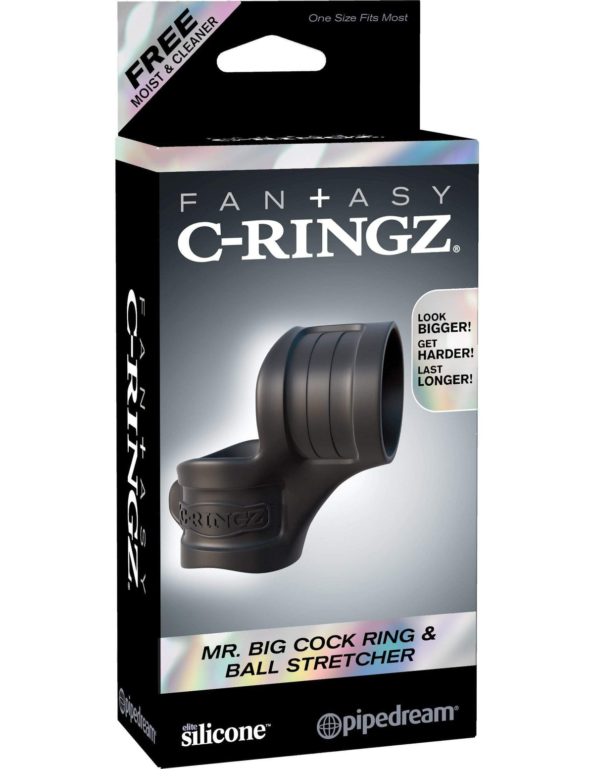 fantasy c ring mr big cock ring and ball stretcher black