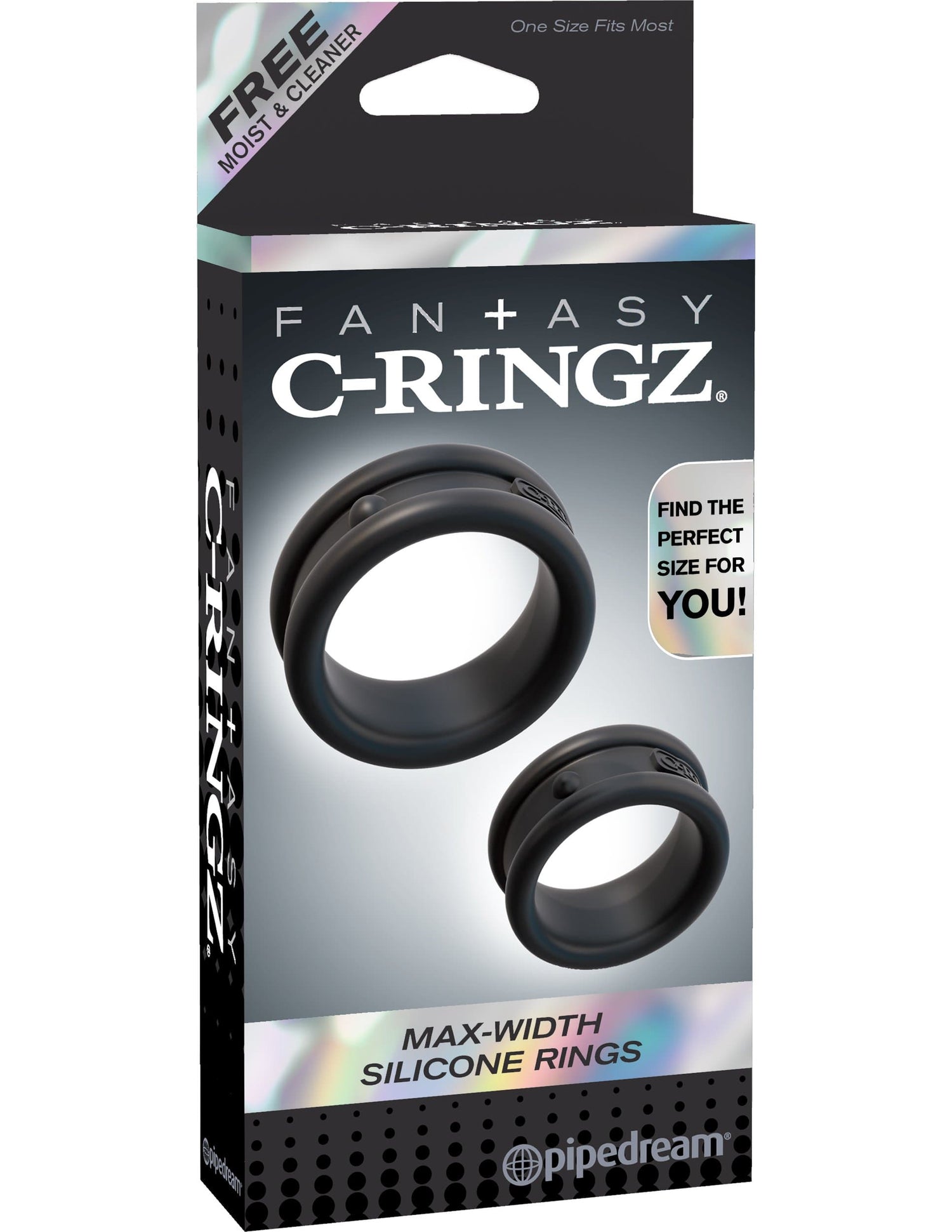 Fantasy C-Ringz Max Width Silicone Rings - Black Default Title