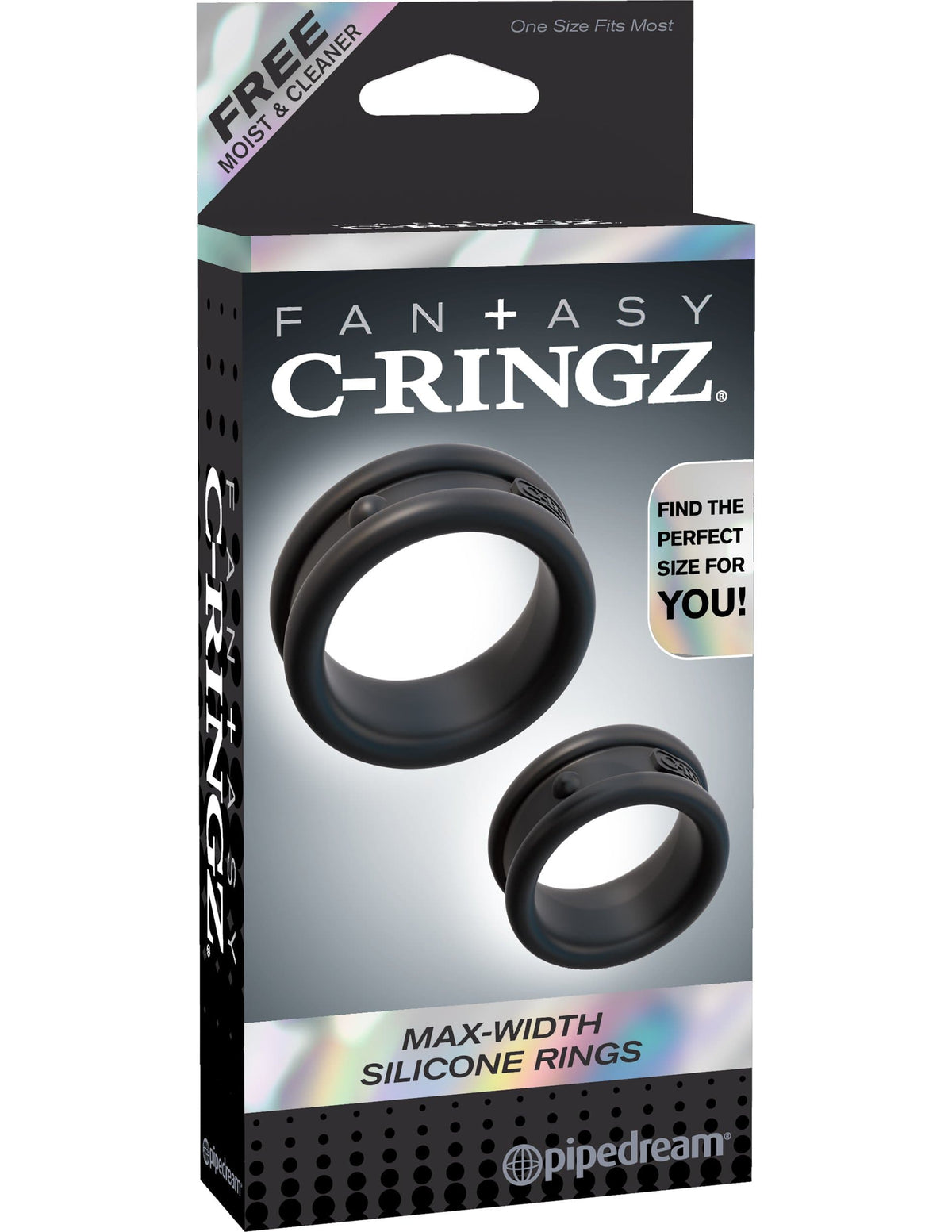 fantasy c ringz max width silicone rings black