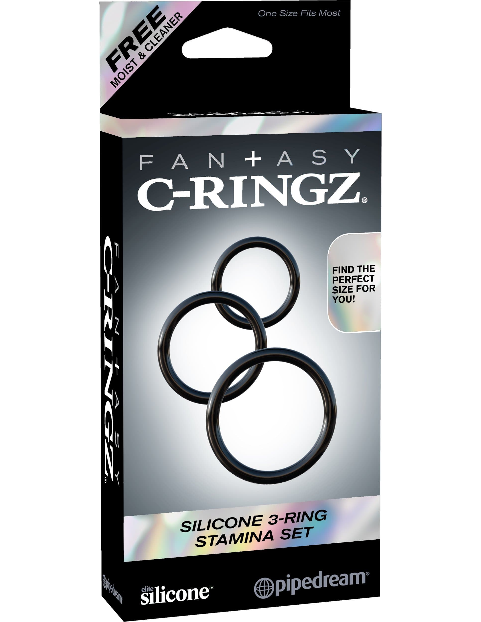 fantasy c ringz silicone ring stamina set black