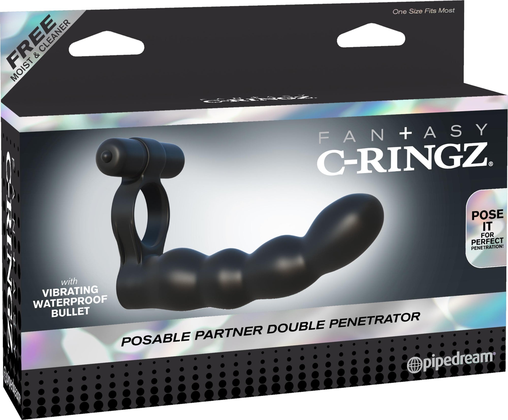 fantasy c ringz posable partner double penetrator black