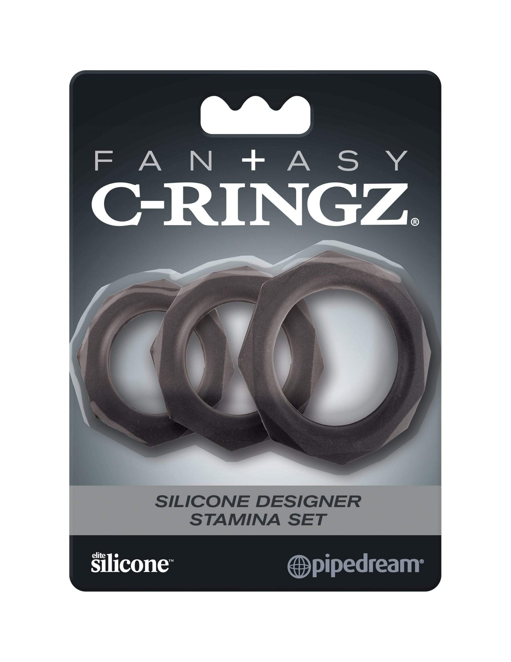 Fantasy C-Ringz Silicone Designer Stamina Set Black Default Title