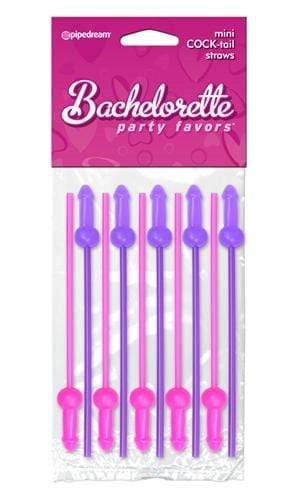 bachelorette party favors mini cock tails straw 10 pack